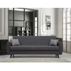 Atelier del Sofa Trosed na razvlačenje Alkon 214x86x77cm Tamnosivi