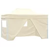 VIDAXL paviljon s 4 stranicami Pop-Up (3x4.5m), kremno bel