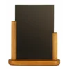 SECURIO namizna črna kredna tabla Securit Elegant, teak, 15 x 21 cm