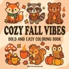 Bold & Easy Cozy Fall Vibes Coloring Book
