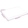 Vidaxl Stenska polica svetlo rjava 60x50x2 cm trdna hrastovina