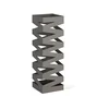 EVVIVA posoda za dežnik Zig Zag 15,5x15,5xh49cm, kvadratna, siva, kovina