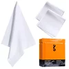 K&F 3pcs* Microfiber Cleaning cloth Kit, 15*15cm, White, Dry, in vacuum