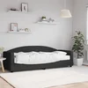 Dnevni krevet s madracem crni 80 x 200 cm od tkanine