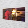 tulup.si Slika na akrilnem steklu Rose sveča steklo 120x60 cm 4 obešalnika