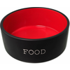 Skleda Dog Fantasy keramična FOOD črna/rdeča 13x5,5cm, 400ml