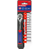 WORKPRO 14-delni komplet nasadnih ključev (4-13 mm), 1/4”