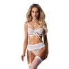 Obsessive Premisis 3-pcs Crotchless Set White S/M