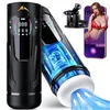 SuperLove Sucking, Thrusting & Vibrating Penis Pump Masturbator with LCD Display & Suction Base Black
