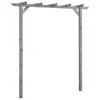 Vidaxl Vrtna pergola siva 200x40x205 cm impregnirana borovina