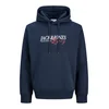 JACK & JONES Majica JJJADE temno modra/živo rdeča/bela
