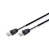 CAT 6 S-FTP outdoor patch cord, Cu, PE AWG 27/7, length 1 m, black sheath color
