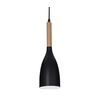 Ideal Lux - Luster na sajli MANHATTAN 1xE14/40W/230V prečnik 11 cm crna/bukva