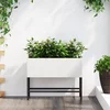 Povišeni Vrtni Planter Bijelo 60 x 26 x 48 cm Čelik