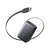 Nano Power Bank 10000mAh, 45W, USB-C kabl na izvlačenje, Crni