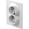 SCHUKO UTIČNICA DUPLA 2P+E 16A 250V~ PW FLAT EKONOMIK VQ16PWF-U