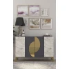 Hanah Home Konzolni sto Afra KM120, 120x75x29.6 cm, Antracit-zlatne boje