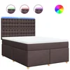 vidaXL vidaXL Box spring postelja z vzmetnico temno rjav 140x190 cm blago, (21307002)