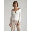 Sinsay - Bluza sa ukrasnim nabiranjem - krem