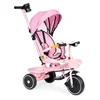 Eco Toys Tricikl 2u1 sa rotirajućim sedištem i sklopivom tendom, Roze