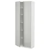 METOD Visoki element s policama, bela/Havstorp svetlosiva, 80x37x200 cm