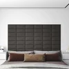 vidaXL Stenska glavna postelja 12 pcs Temno siva 30 x 15 cm blago