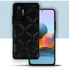 Silikonski ovitek Checkered Leather 3D za Xiaomi Redmi Note 10 Pro Max - črna