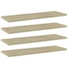 Police za knjige 4 kom boja hrasta sonome 60x20x1,5 cm iverica