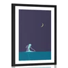Plakat s paspartujem skrivnostna noč - 20x30 white