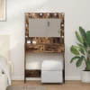 Toaletni stol s ladicama Dimljeni hrast 78,5 x 41 x 135 cm