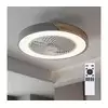 Brilagi - LED svetiljka sa ventilatorom (prigušiva) LED/38W/230V 50 cm siva/hrast + daljinski upravljač