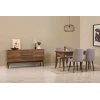HANAH HOME Vina 01 0900 Atlantic Pine Stone (Produžni trpezarijski sto, stolice i konzola (6 komada))