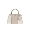 GUESS Ročna torbica Guess Sac Bandouliere Bramina Small Satche Off White/Taupe bela