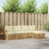 Set vanjskih sofa 5 pcs Bijela i krem 249 x 122,5 x 73 cm