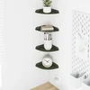 Lebdeća polica s policom 4 pcs Maslinasto zelena 15 x 15 x 2 cm