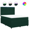 Vidaxl Box spring postelja z vzmetnico temno zelen 140x190 cm žamet