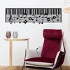 Opviq Zidna dekoracija Piano-M121, 70x30 cm, 1.2 mm, Crna