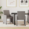 vidaXL Jedilni stoli s kolesi 2 pcs Taupe 57 x 66 x 94 cm blago
