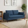 vidaXL Kavč za 2 osebi Modra 188 x 81 x 89 cm Blago