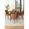 Hanah Home Set Trpezarijski sto i 4 stolice, Terakota