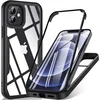 Techsuit – ColorVerse 360 Series obostrana zaštitna maska za iPhone 12 – crna
