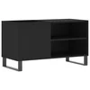 Greatstore Omarica za gramofonske plošče črna 85x38x48 cm inženirski les
