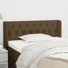 Vidaxl vidaXL Vzglavje s krilci temno rjavo 93x16x78/88 cm blago