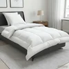 vidaXL Set odeje in blazine 3 pcs 140x220 cm 4 letni časi 350 GSM Bela