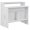 vidaXL Barska miza z 2 površinama 130x40x120 cm bela