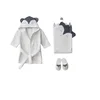 Set za bebe Bade mantil, peškir i papuče 253595, Beli
