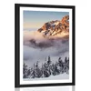 Plakat s paspartujem Krkonoši v snežni odeji - 40x60 no frame