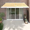 Tenda na uvlačenje žuto-bijela 3,5 x 2,5 m tkanina i aluminij