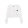 ADIDAS ORIGINALS Majica SLIM MINI RIB WRAP LONGSLEEVE črna / bela