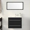vidaXL Omarica za umivalnik v kopalnici črn hrast 60x38,5x48 cm inženirski les
